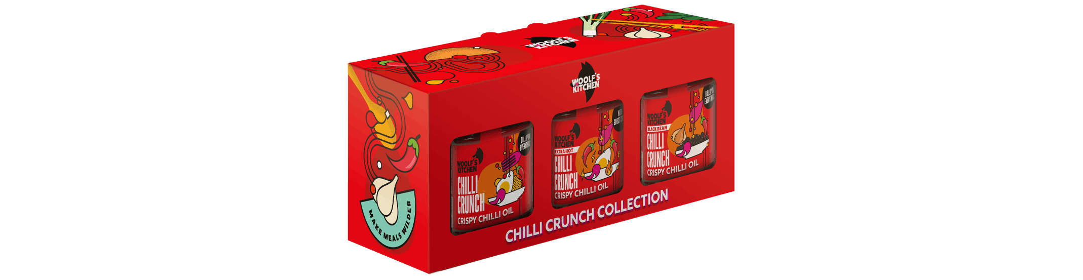 Woolf's Kitchen Taps into Chilli Crunch Obsession with New Three-Jar Giftset